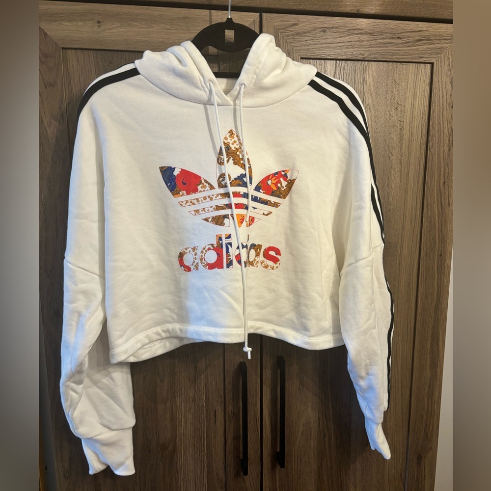 Adidas Cropped Hooded Sweatshirt